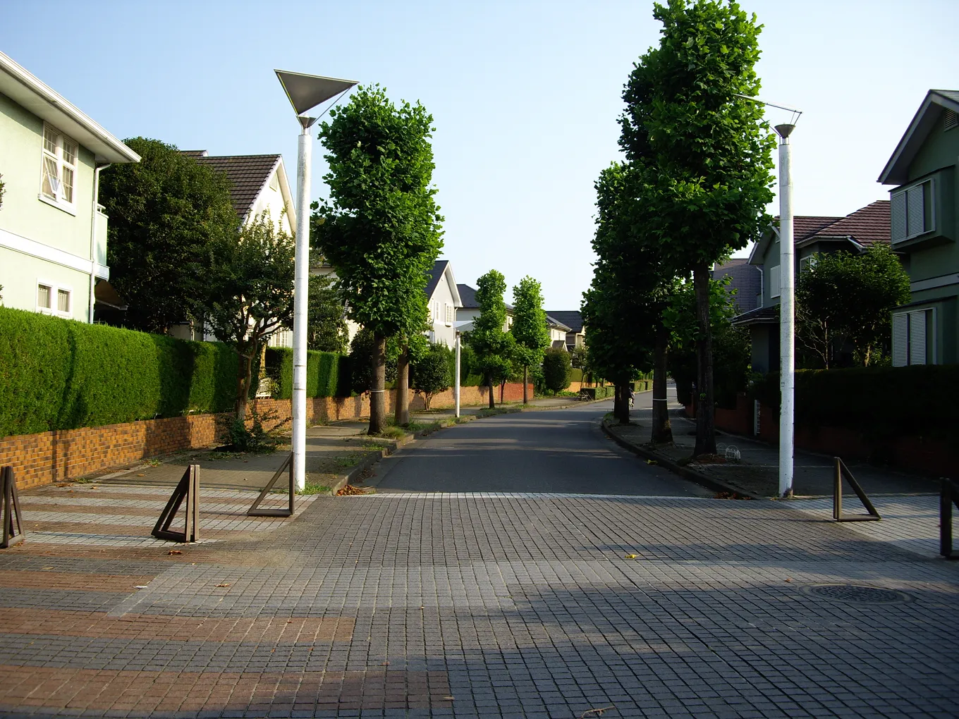 守谷市みずき野の、統一感のある戸建て住宅が並ぶ街並み